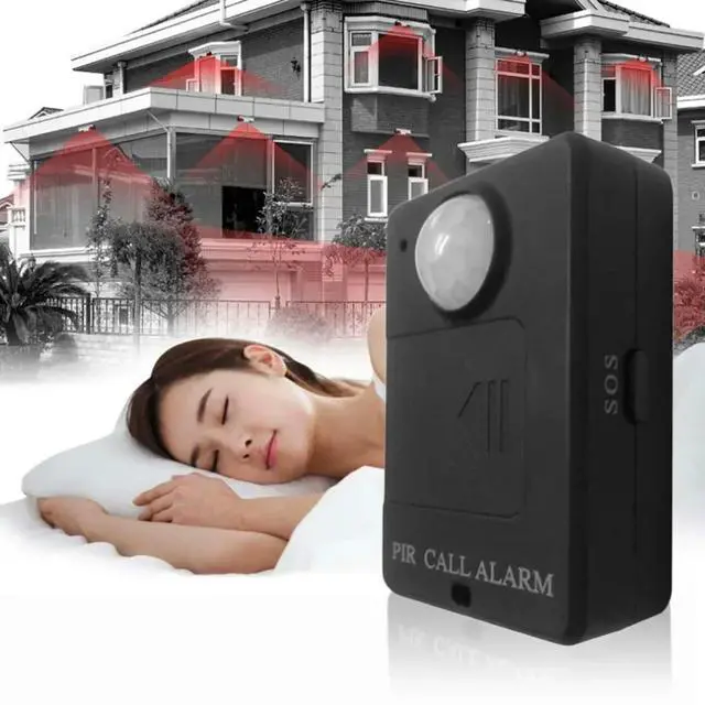 Alt view image 3 of 3 - 1xMini Wireless Motion GSM Alert Detection Monitor Infrared Sensor PIR MP Alarm A9