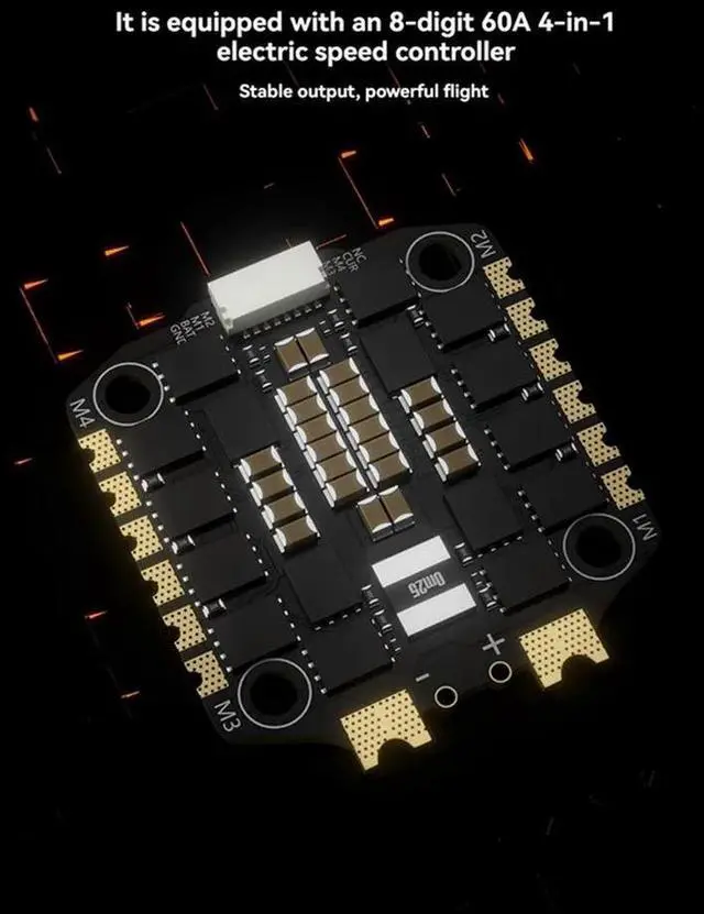 Alt view image 3 of 4 - FPV Drone ESC With Dual Gyroscope 8Bit 60A TAKER F745 BT 60A 4-In-1 FPV Stack 512MB Black Box 30.5X30.5Mm For RC