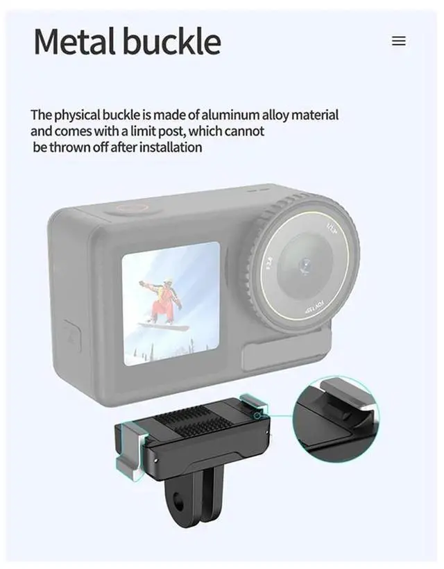 Alt view image 3 of 3 - Magnetic Mount Camera Accessories For Action 3/4/5Pro Cold Shoe Mount Tripod Adapter Magnet Base