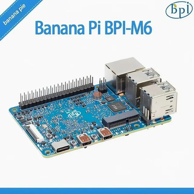 Main image of Banana Pi BPI-M6 uses the VS680 chip from Shenlei Semiconductor, with 4G LPDDR4 and 16G eMMC on board