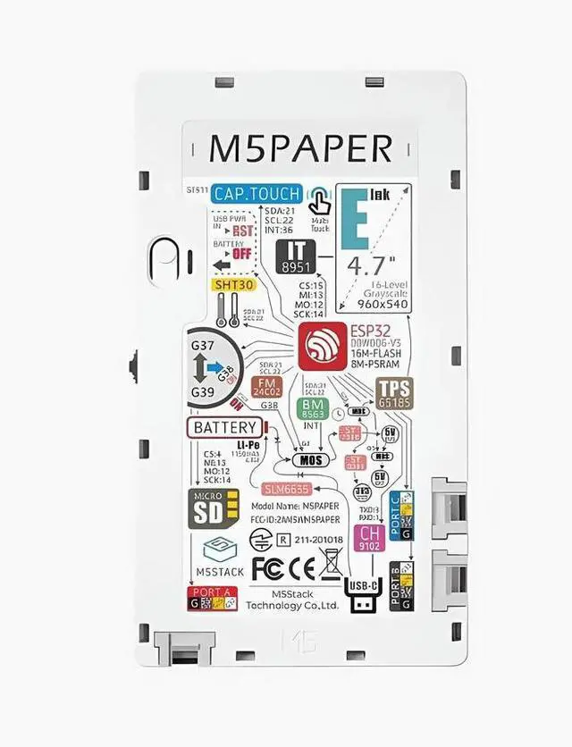 Alt view image 2 of 4 - M5PaperV1.1 4.7 inch electronic touch ink screen ESP32 development board E-Ink