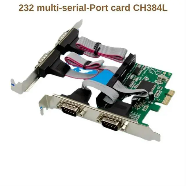 Alt view image 2 of 3 - 4 Independent Serial Ports, PCI - E X1 4S DB9 RS232 Serial Port Native Industrial COM1 Serial Port Expansion Card