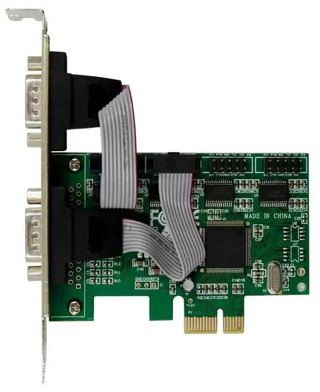 Alt view image 3 of 3 - 4 Independent Serial Ports, PCI - E X1 4S DB9 RS232 Serial Port Native Industrial COM1 Serial Port Expansion Card