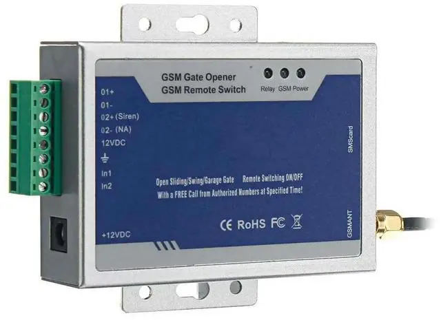 Alt view image 3 of 3 - Wireless Remote Controller with 300cm Antenna for Parking Systems, GSM Gate Opener Relay Switch, Phone Shaking Door Opener