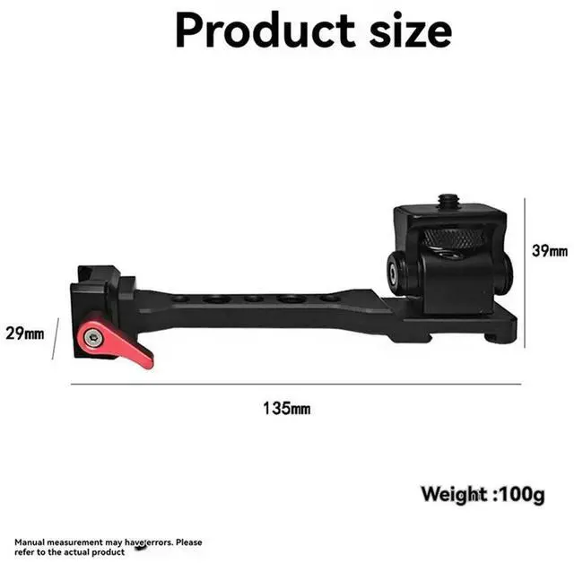 Alt view image 3 of 3 - Monitor Mount With Cold Shoe 1/4" Thread- Adjustable 360° Rotation For RS4 RS4 PRO Camera Accessory