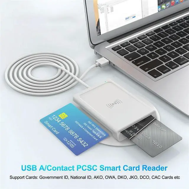 Main image of Contact + NFC 2-In-1 Smart Card Reader PC-Linked Dual-Interface Smart Card Reader/Writer Contact PCSC Smart Card Reader Rich