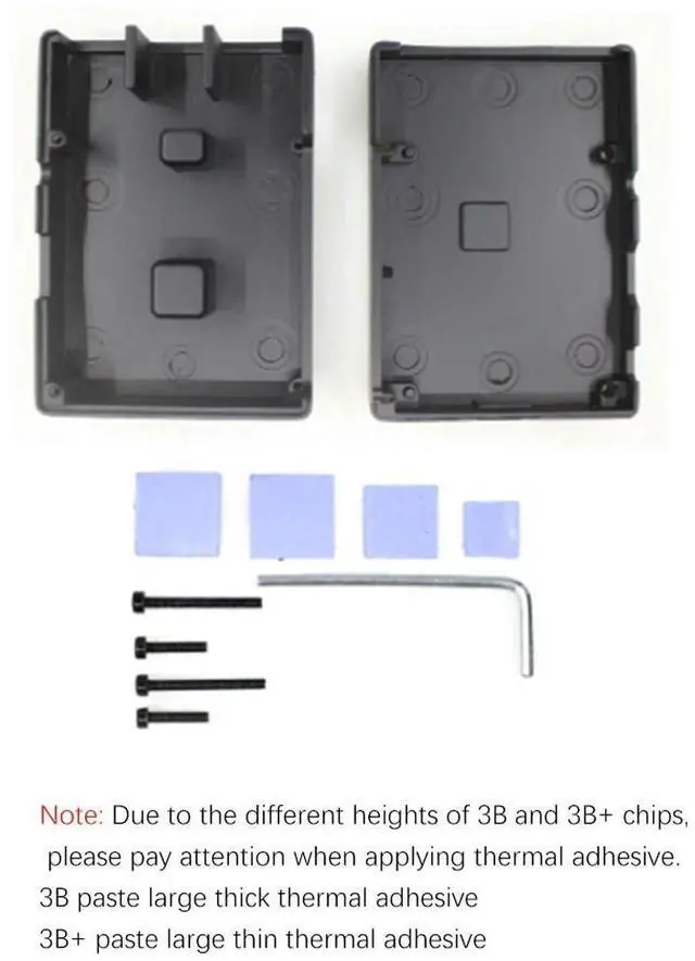 Alt view image 3 of 4 - For Raspberry Pi 3B/3B+ Pi Aluminum Alloy Shell Cooling l Case For Pi Raspberry 3B Heat Sink