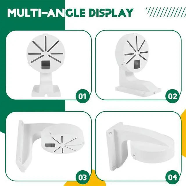 Alt view image 3 of 4 - Security Camera Mount Bracket,ABS Indoor Outdoor Wall Mount L-Type Bracket For CCTV Security Dome IP Camera Mounting