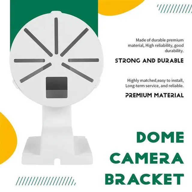 Alt view image 4 of 4 - Security Camera Mount Bracket,ABS Indoor Outdoor Wall Mount L-Type Bracket For CCTV Security Dome IP Camera Mounting