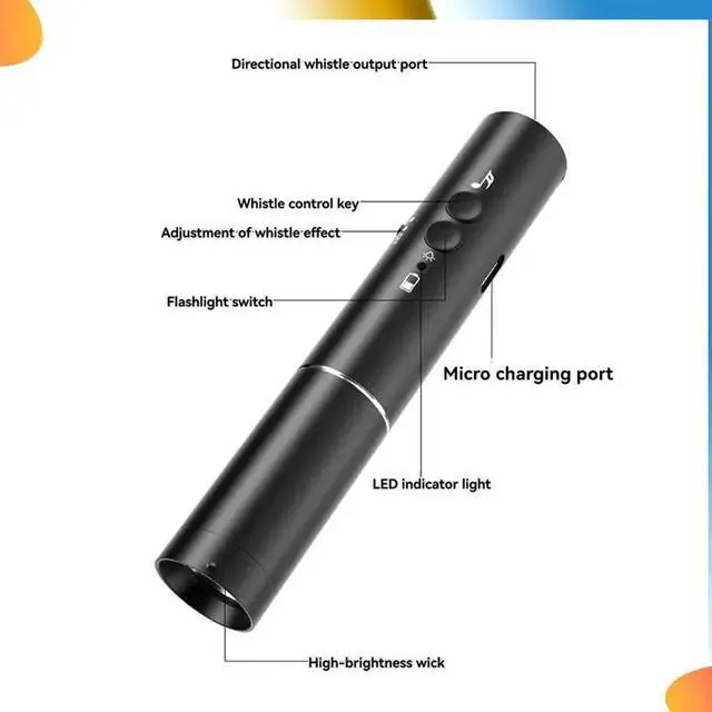 Alt view image 3 of 4 - For Football Soccer Lifeguard Classroom Electronic Whistle With USB Rechargeable Flashlight Handheld Sports Accessories