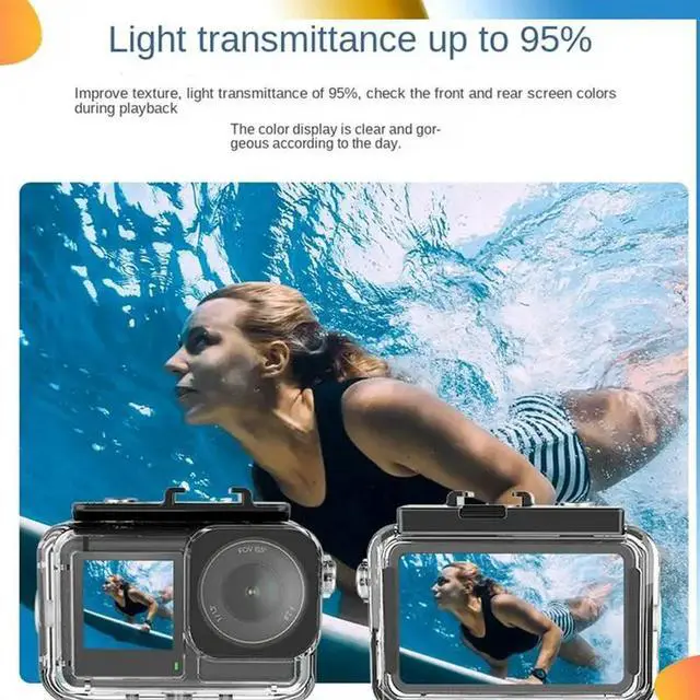 Alt view image 2 of 4 - Waterproof Case For Action 5 Pro/Action 4/Action 3 Camera Accessories, Underwater 45M/148FT Deep Diving Protective