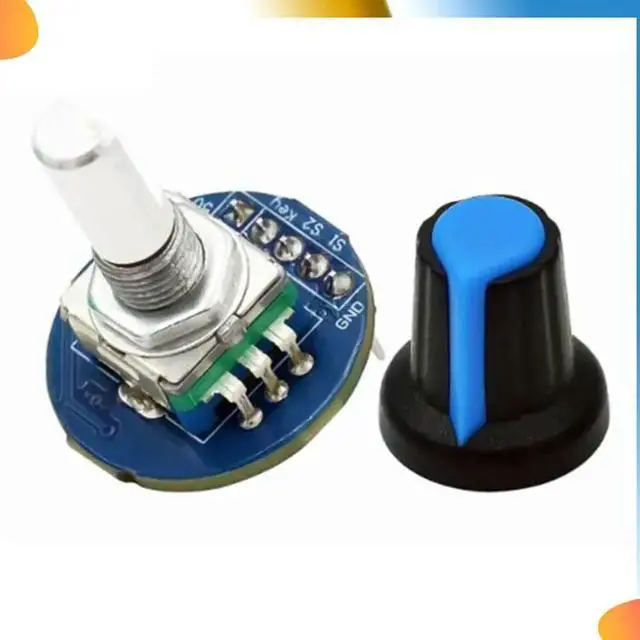 Alt view image 2 of 4 - 360 Degree Rotary Encoder Module Encoder Rotary Potentiometer With Knob Cover For EC11 Capacitor Devices