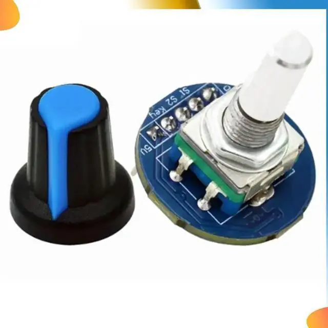 Main image of 360 Degree Rotary Encoder Module Encoder Rotary Potentiometer With Knob Cover For EC11 Capacitor Devices