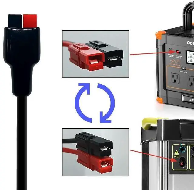 Alt view image 2 of 4 - Anderson Power Pole to DC 8020 8.0mm x 2.0mm Female 16AWG Power Solar Panel Generator Portable Power Station Cable for Jackery