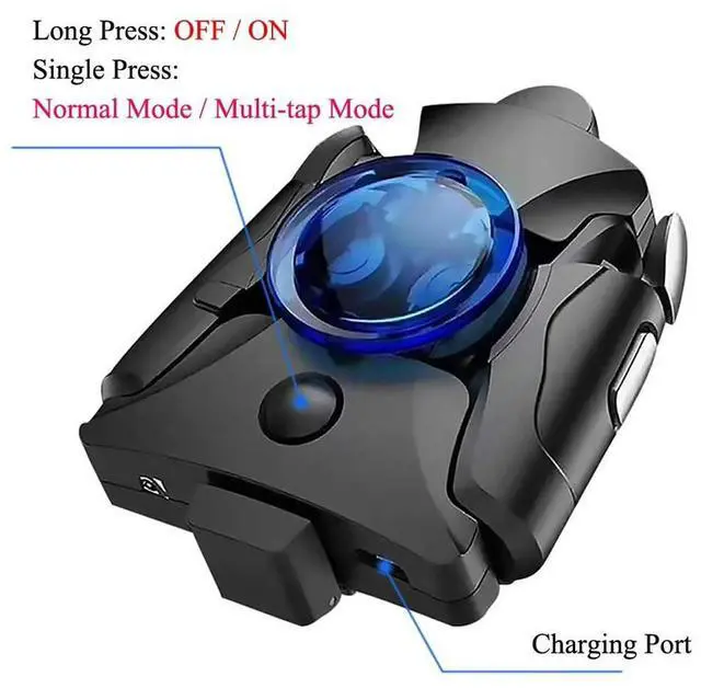 Alt view image 3 of 4 - Mobile Phone Trigger Mobile Game Controller Portable Foldable Pressure Fast Shot Compatible With And Android