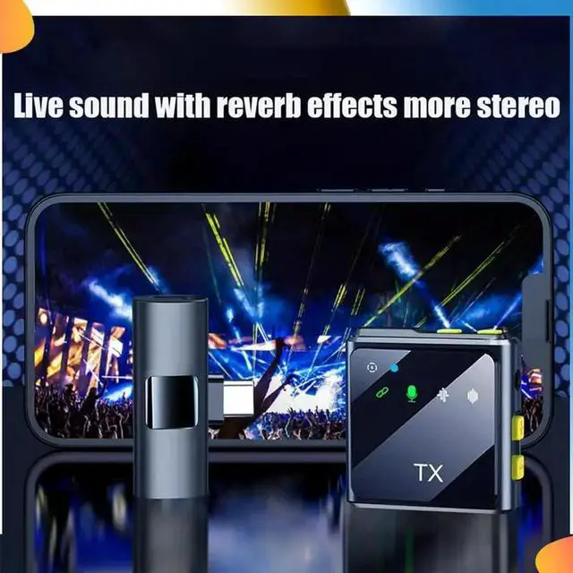 Alt view image 4 of 4 - ligent Noise Reduction 2.4G Chip Wireless Lavalier Microphone Design For Phone Live Broadcast Plug Play