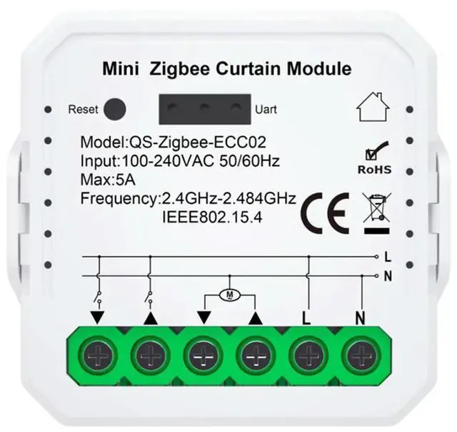 Alt view image 4 of 4 - Tuya Zigbee Curtain Module Home ligent Appliance Curtain Module Mobilephone APP Remotely Control For Alexa Home