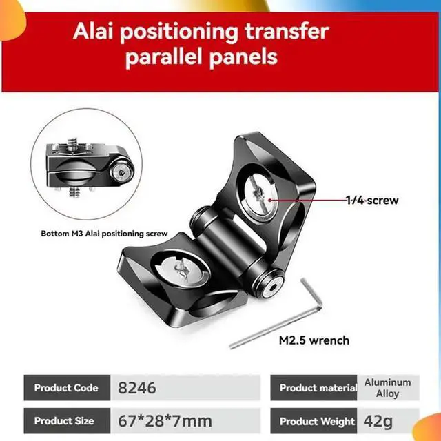 Alt view image 4 of 4 - Folding L Plate Arri Positioning Right-Angle Adapter For SDR Transmitter Bracket For Monitor Mount V-Mounting Plate