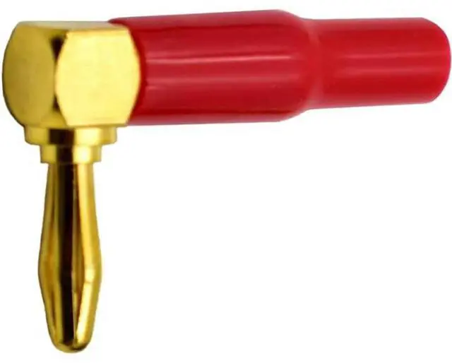 Main image of 16Pcs 4Mm Banana Plug Speaker Wires Connector Adapter 24K Gold Plated Screw Type Pure Copper Right Angle Banana Pl