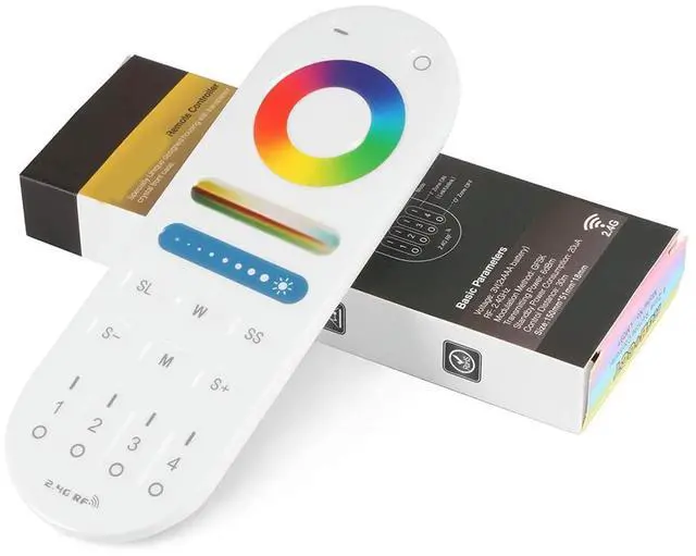 Alt view image 3 of 4 - LM091 4-Zone 2.4G RF Remote Control Compatible With RGBW CCT RGB LED Dimming Controller Touch Screen 4 Channel