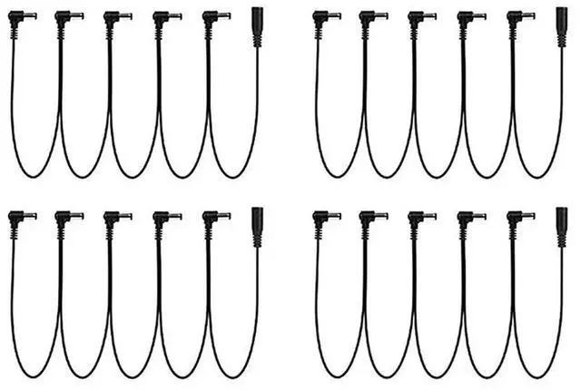 Main image of 4X Daisy Chain Cable 1 To 5 Ways Guitar Effect Pedal Accessory 9V DC Adapter Plug Power Cord