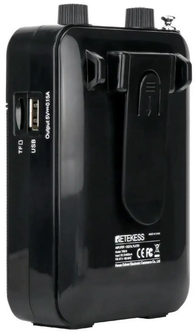 Alt view image 2 of 3 - RETEKESS TR619 Megaphone FM Recording Voice Amplifier Teacher Microphone Speaker with USB TF Card Socket AUX in Rich