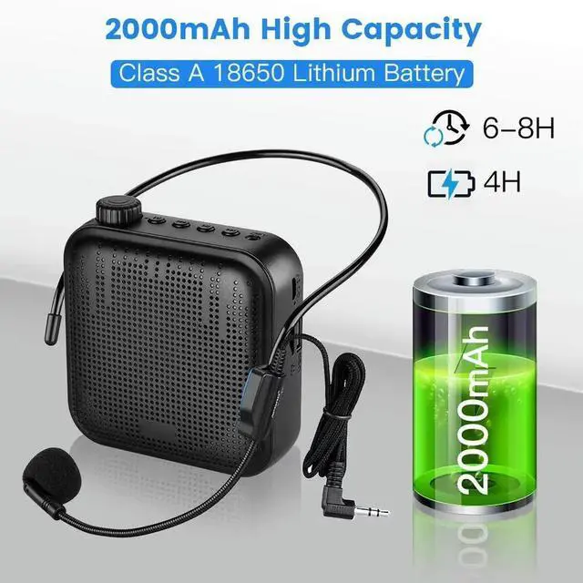 Alt view image 3 of 3 - Portable Voice Amplifier With Microphone Rechargeable Ultralight Mini Audio Speaker Loudspeaker For Teachers