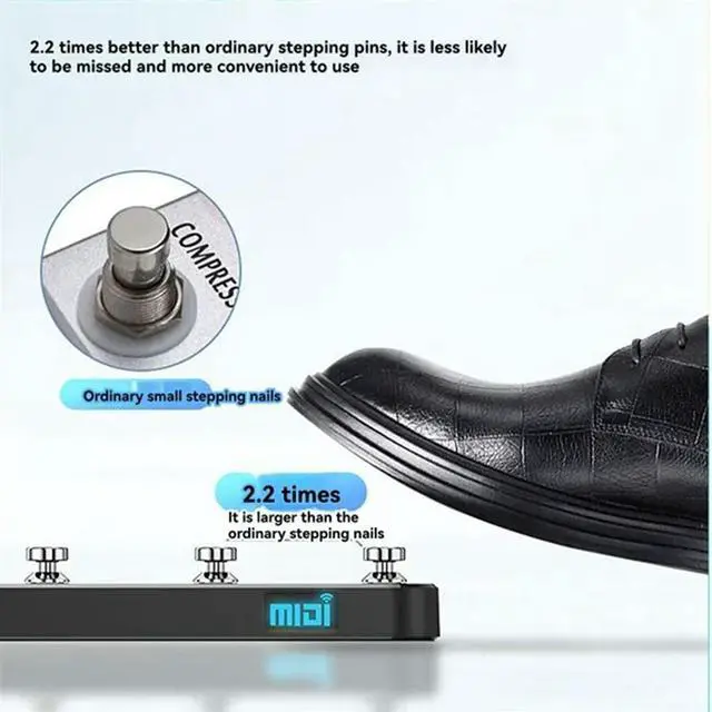 Alt view image 2 of 3 - Sound Mode Switching Pedal Wireless MIDI Control Pedal Four Step Nail Smart Guitar Pedal For Electric Guitar