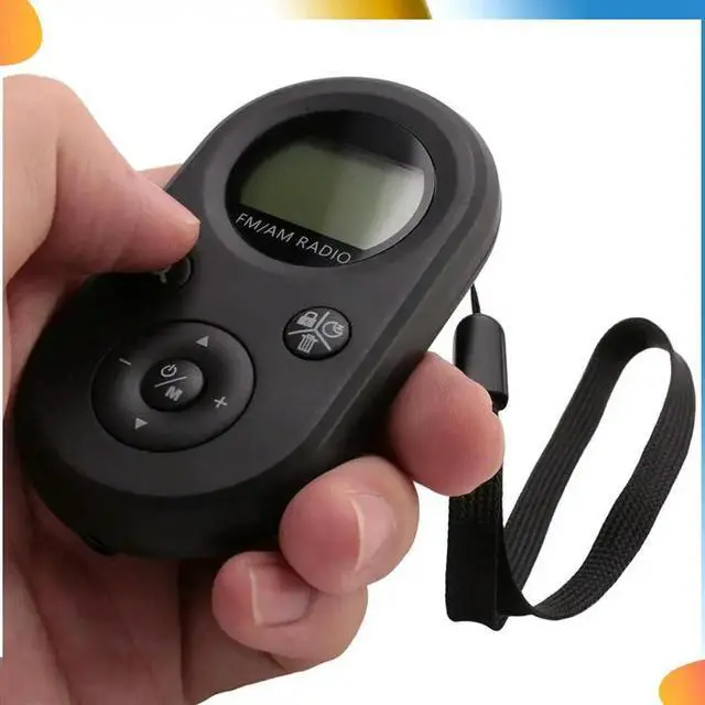 Alt view image 4 of 4 - Mini FM/AM Radio Portable Pocket 76-108MHZ Rechargeable Radio Receiver With LCD Display Backlight Lanyard Design