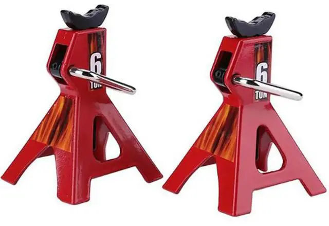 Alt view image 2 of 6 - 8X6 Ton Simulated Jack Metal Mini Jack Stands Decoration For Traxxas TRX4 Axial SCX10 Tamiya CC01 D90 D110 TF2