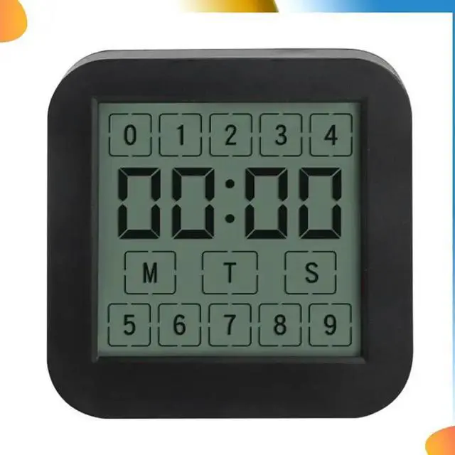 Alt view image 4 of 4 - Hygrothermograph Table Clock Dual Screen LCD Digital Display Touch Screen Suitable For Kitchen Cooking Suitable For Learnin