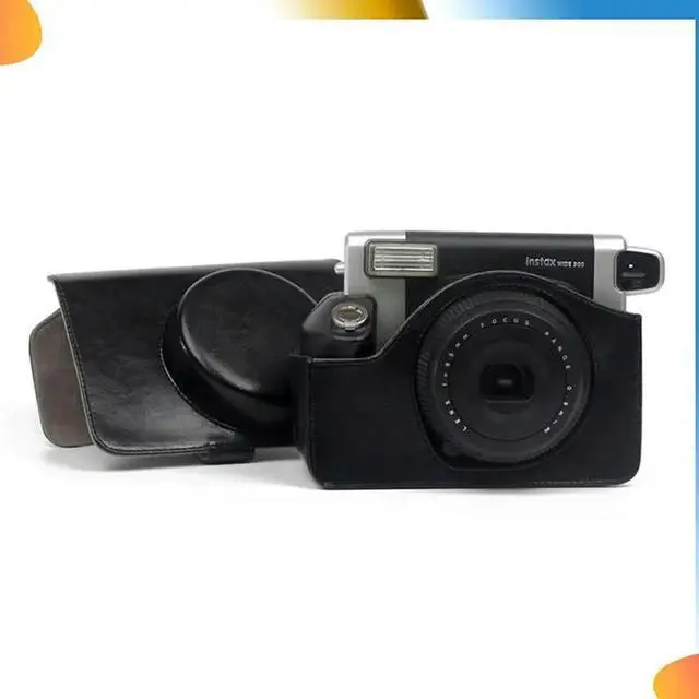 Alt view image 2 of 4 - Camera Bag For Fujifilm Instax Wide 300 Instant Camera Case PU Carrying Bag With Shoulder Strap Black Parts Accessories 1 P