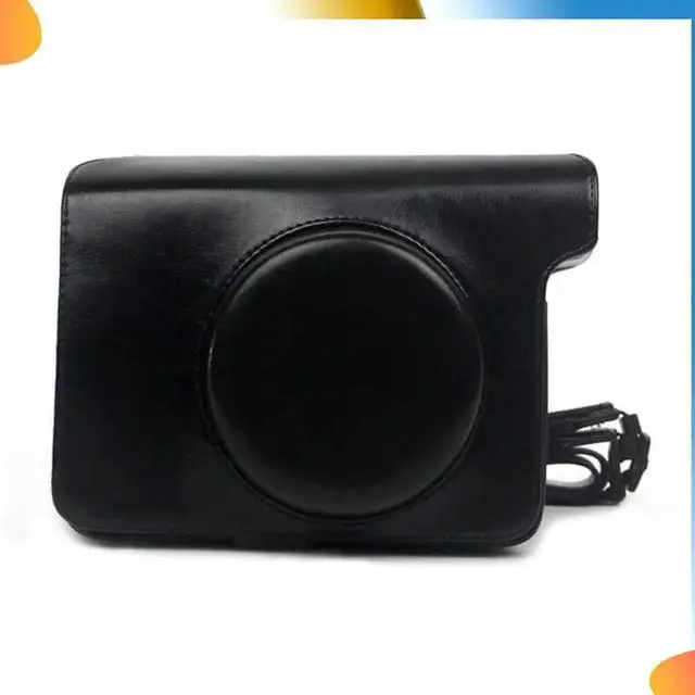Alt view image 3 of 4 - Camera Bag For Fujifilm Instax Wide 300 Instant Camera Case PU Carrying Bag With Shoulder Strap Black Parts Accessories 1 P