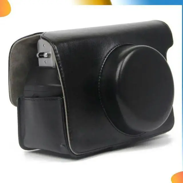 Alt view image 4 of 4 - Camera Bag For Fujifilm Instax Wide 300 Instant Camera Case PU Carrying Bag With Shoulder Strap Black Parts Accessories 1 P