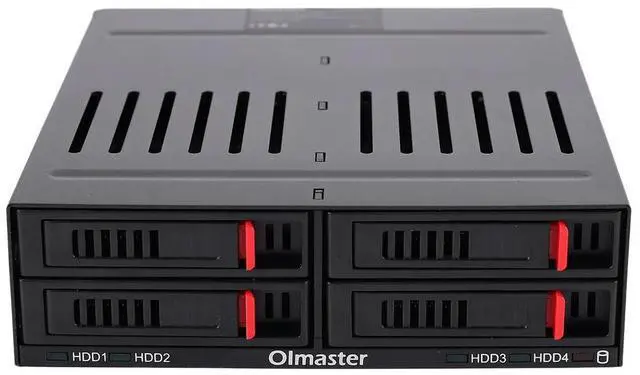 Alt view image 2 of 6 - Oimaster He-2006 4 Slots Sata Internal Rack 2.5 Inch Hard Drive Case Internal Mobile Rack With Led Indicator Built-In Fan