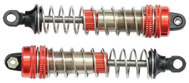Alt view image 2 of 6 - 6Pcs Front Rear Shock Absorber Fit For XLH 9115 S911 9116 S916 9125 1/10 1/12 RC Car Upgrade Accessories,Red