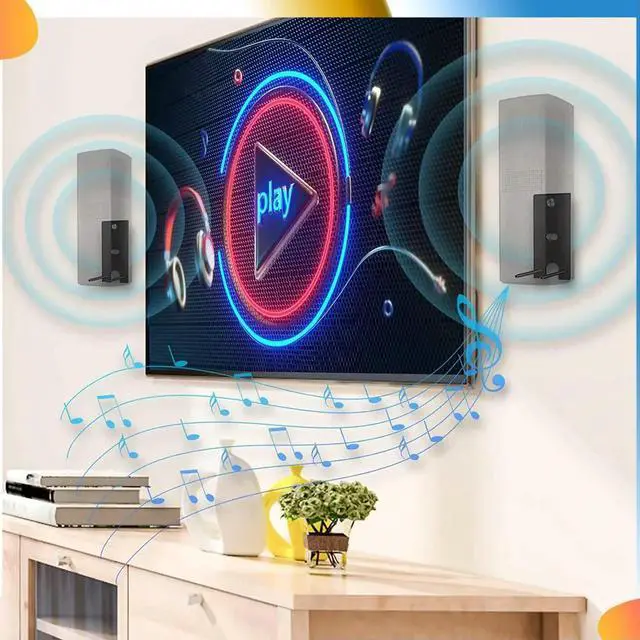 Alt view image 2 of 4 - 4X Steel Black Wall Mount Brackets Replacement For Omnijewel Lifestyle 650 & Surround Speakers 700