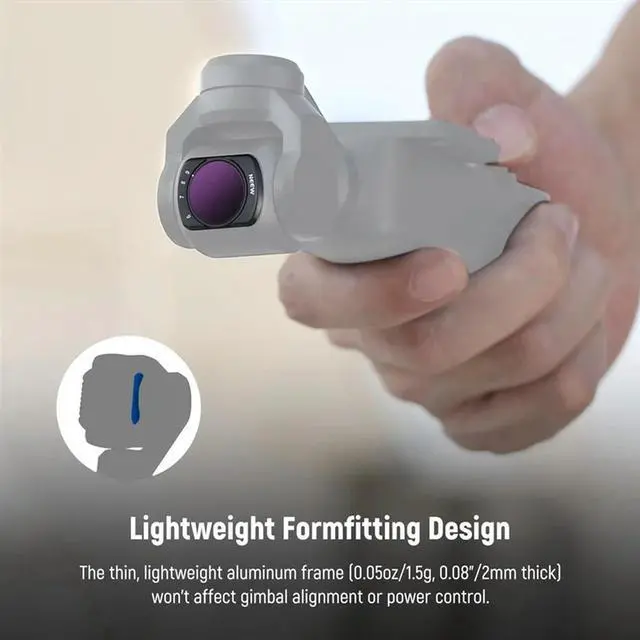 Alt view image 2 of 4 - Adjustable ND Filter For Osmo Pocket 3Magnetic 1-5 6-9 Limited Stops, Waterproof/Scratch-Proof Variable Filter