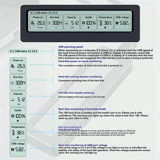 Alt view image 2 of 6 - M.2 SSD Case M.2 NVME NGFF Disk Box USB3.2 Gen2 Type C 20Gbps Pcie SSD Case Tool Free SSD Enclosure Case