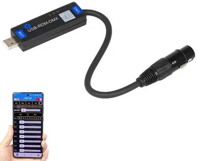 Alt view image 3 of 4 - USB-RMD-DMX Mobile App DMX Dialer Stage Light Wireless Bluetooth DMX512 Controller Only Supports Android Devices