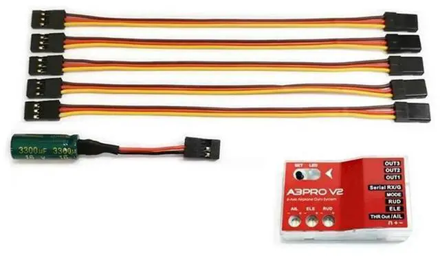 Alt view image 3 of 5 - A3 Pro V2 6-Axis Gyro Stabilizer Flight Controller For RC Delta-Wing V-Tail Airplane Elevatoror