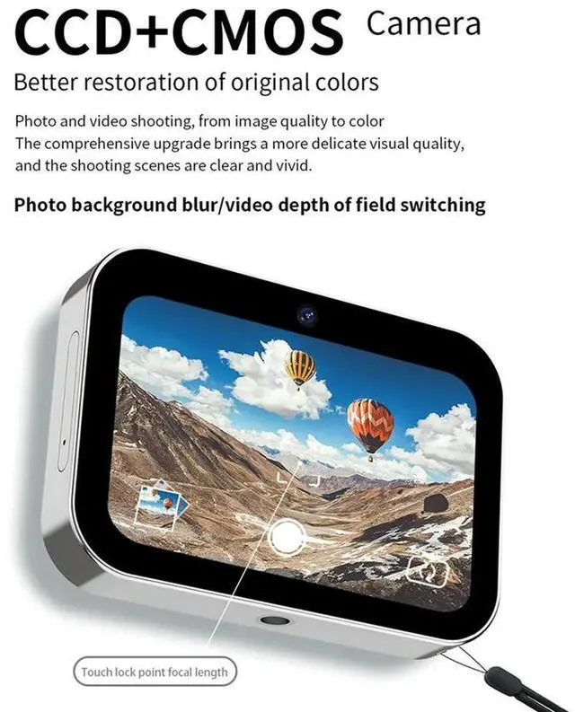 Alt view image 3 of 3 - 4K CCD Digital Camera 64MP Digital Flash Video Camera with Touch Screen 16X Digital Zoom IR Night Vision Camera Black