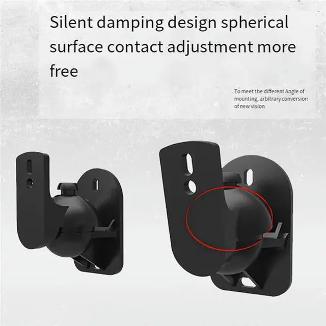 Alt view image 2 of 3 - 6PCS Speaker Mount Wall Bracket Stand Surround Holder Adjustable Swivel And Tilt Angle Rotation