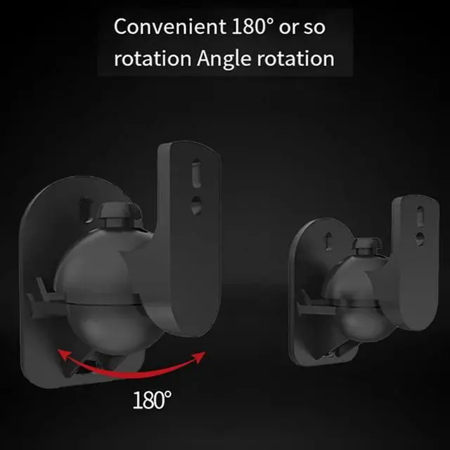 Alt view image 3 of 3 - 6PCS Speaker Mount Wall Bracket Stand Surround Holder Adjustable Swivel And Tilt Angle Rotation
