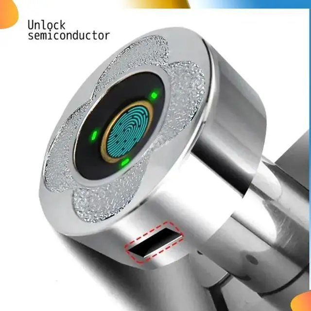 Alt view image 2 of 4 - Fingerprint Drawer Lock - Electronic Double Door Cabinet Security Suitable For Wardrobes Shoe Cabinets Mailboxes