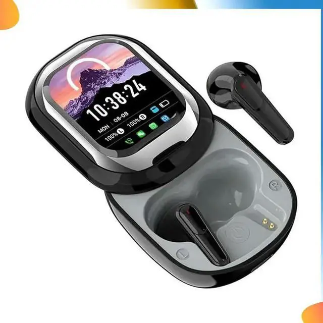 Alt view image 3 of 4 - In-Ear Full-Color Touch Screen Wireless Long-Life Noise Reduction Bluetooth Headset With Watch Function Headset