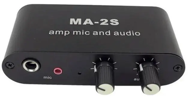 Main image of MA-2S Microphone Music Mixed Preamplifier 6.5Mm Dynamic 3.5Mm Condenser Amplifier MIC And Audio Mixer DC5-12V 5.5X2.1MM