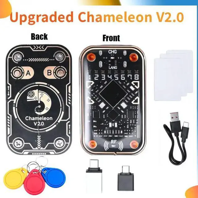 Main image of Chameleon Ultra V2.0 RFID Chip Reader Emulator 125Khz 13.56Mhz Card Decode NFC Duplicator+3Xuid Keychain/CUID Card