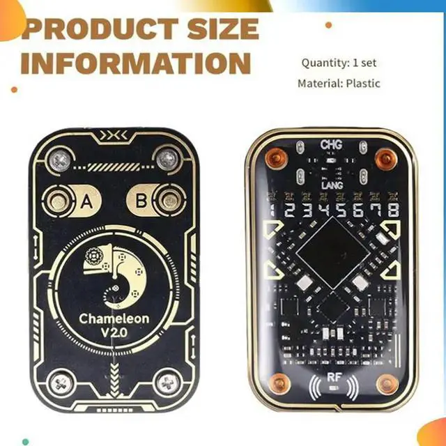 Alt view image 4 of 7 - Chameleon Ultra V2.0 RFID Chip Reader Emulator 125Khz 13.56Mhz Card Decode NFC Duplicator+3Xuid Keychain/CUID Card