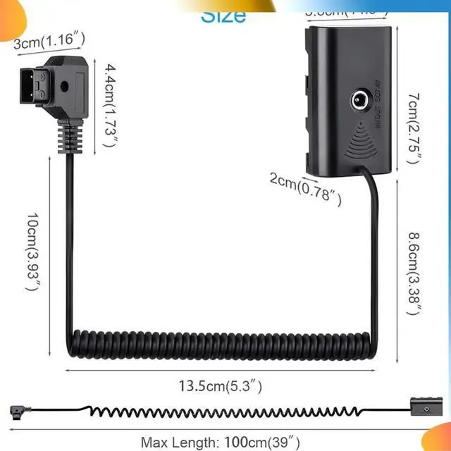 Main image of 2X Power Adapter Cable For D-Tap Connector To NP-F Dummy For NP F550 F570 F770 NP F970